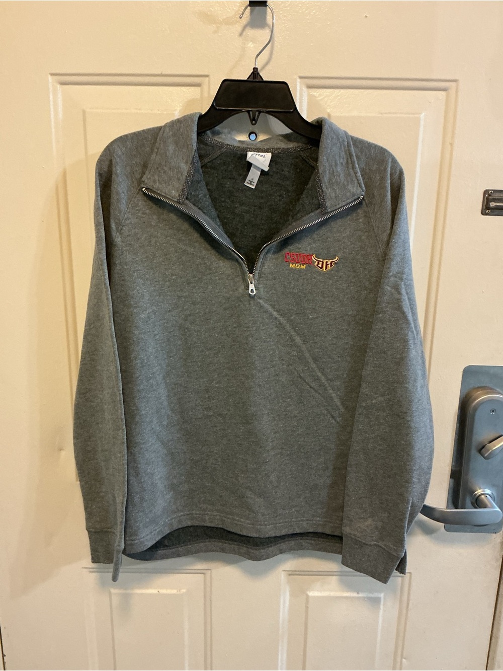 Gear For Sports Gray Half-Zip Sweater with Embroidered Logo